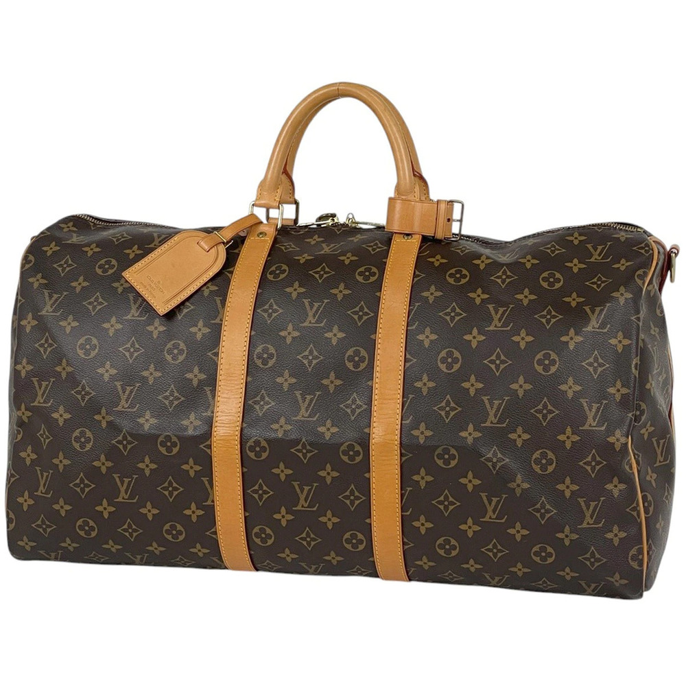 Louis Vuitton Keepall Bandouliere Boston Bag Monogram Brown